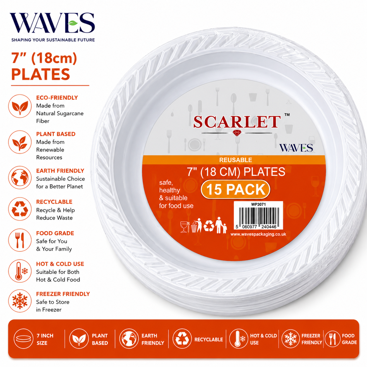 7” (18 CM) PLATES 15 PACK