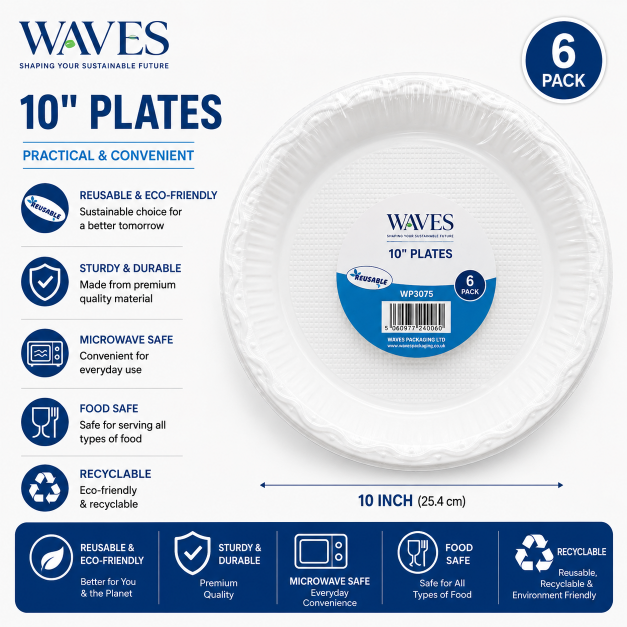10” PLATES 6 PACK
