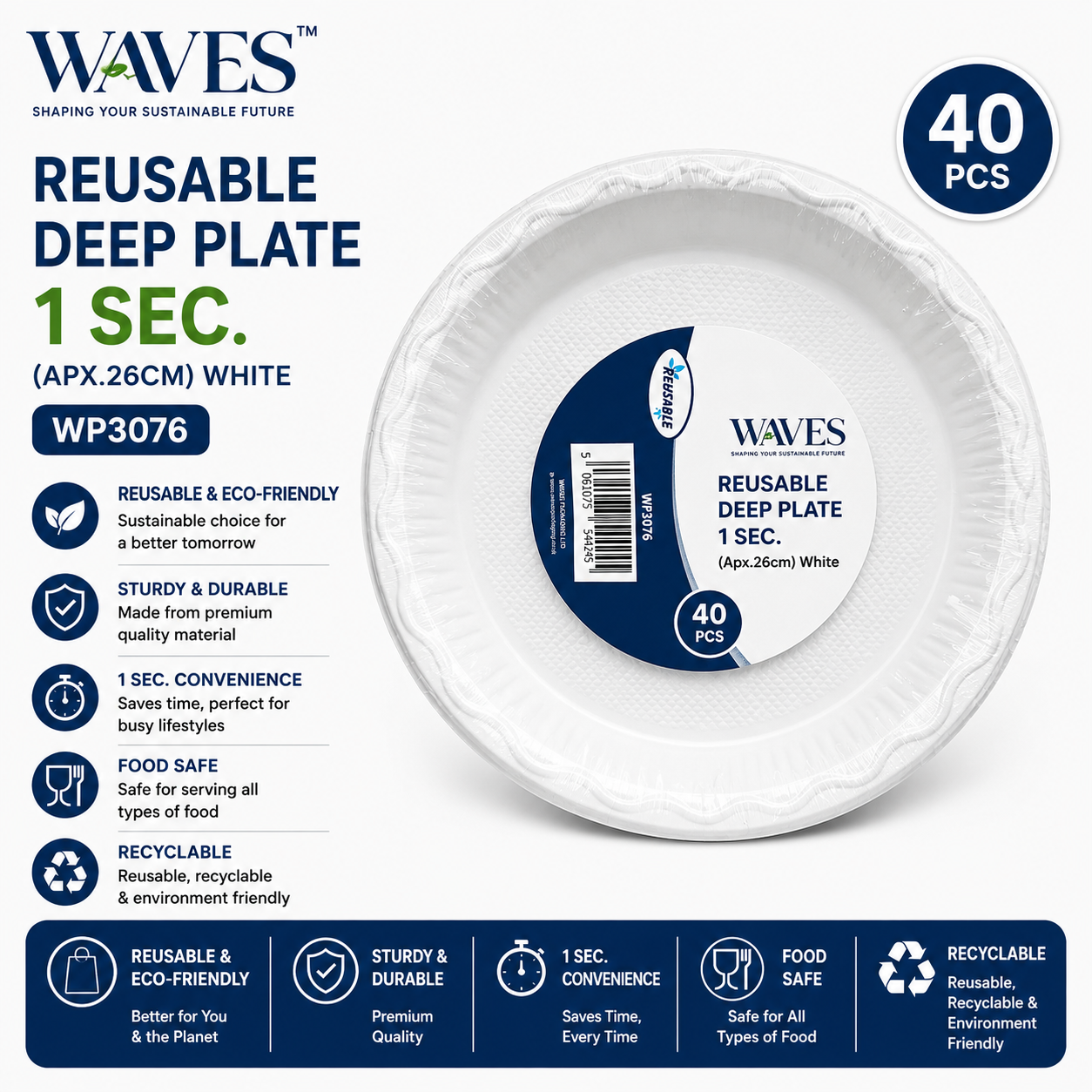 10” PLATES 40 PACK