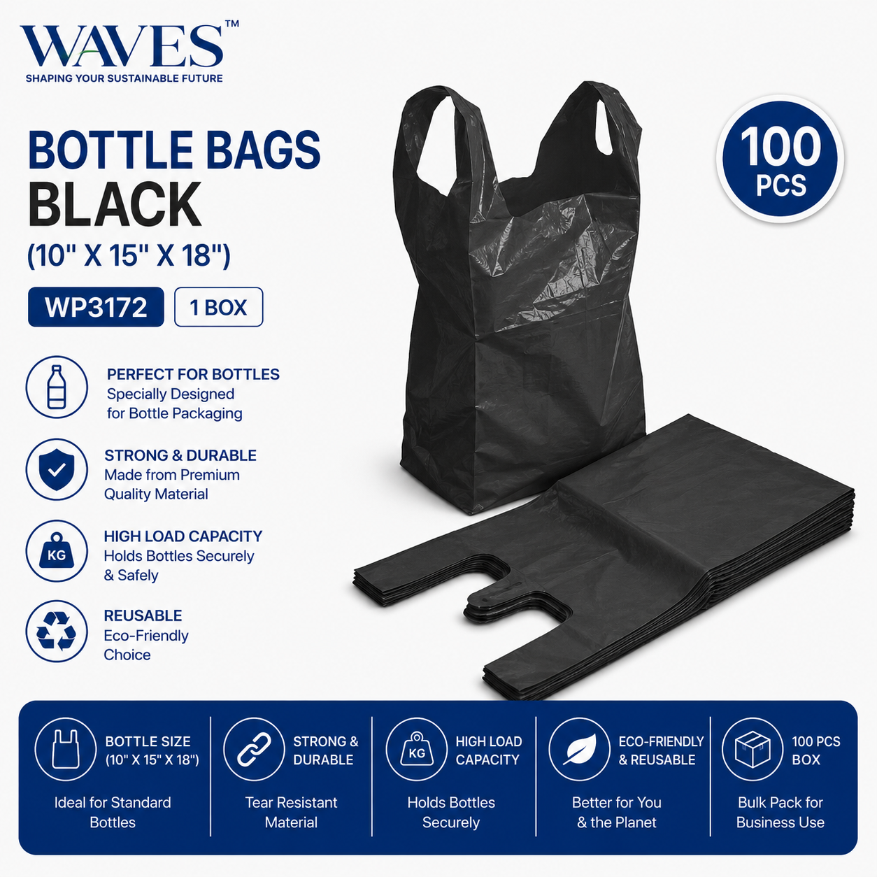 BOTTLE BAGS WHITE (10" X 15" X 18")