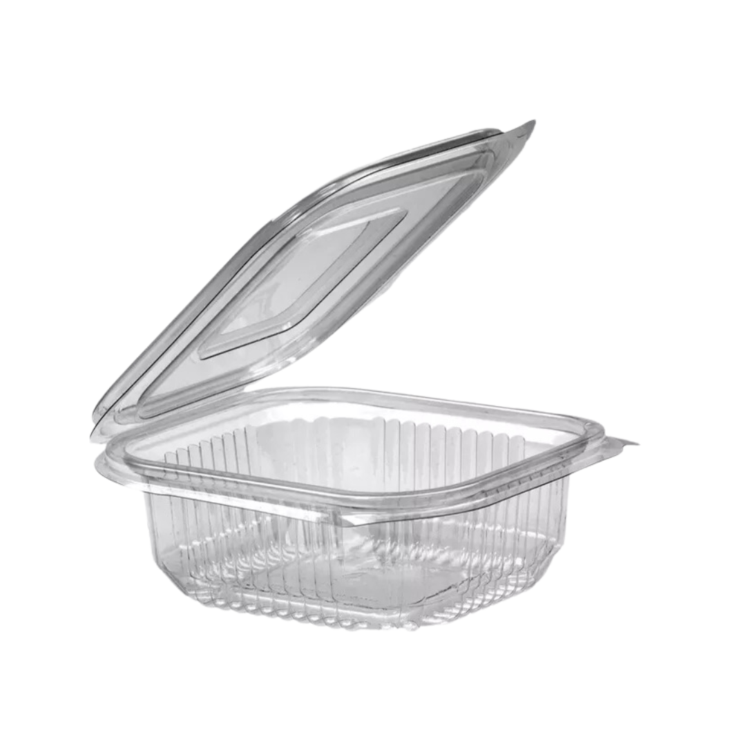 250CC HINGED PET PLASTIC CONTAINERS 500s