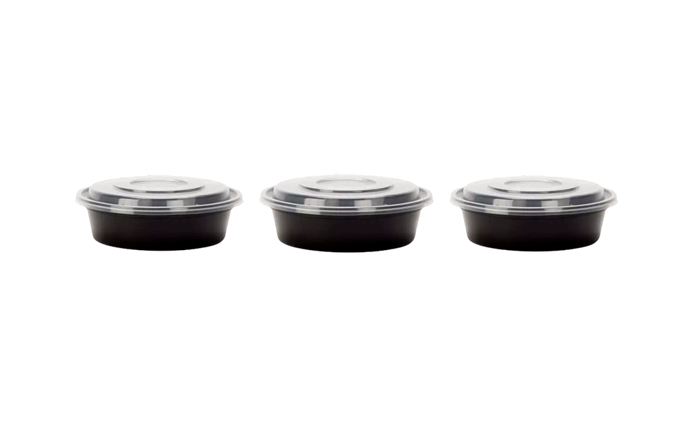 Black Base Bowls & Lids (1000cc)
