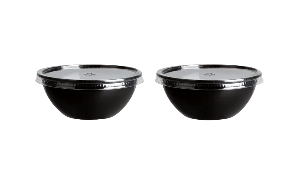 Black Base Deli Bowls & Lids (20oz)