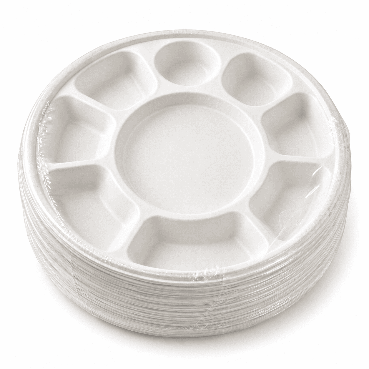 9" Comp Bagasse Plates (Box: 500 pieces)