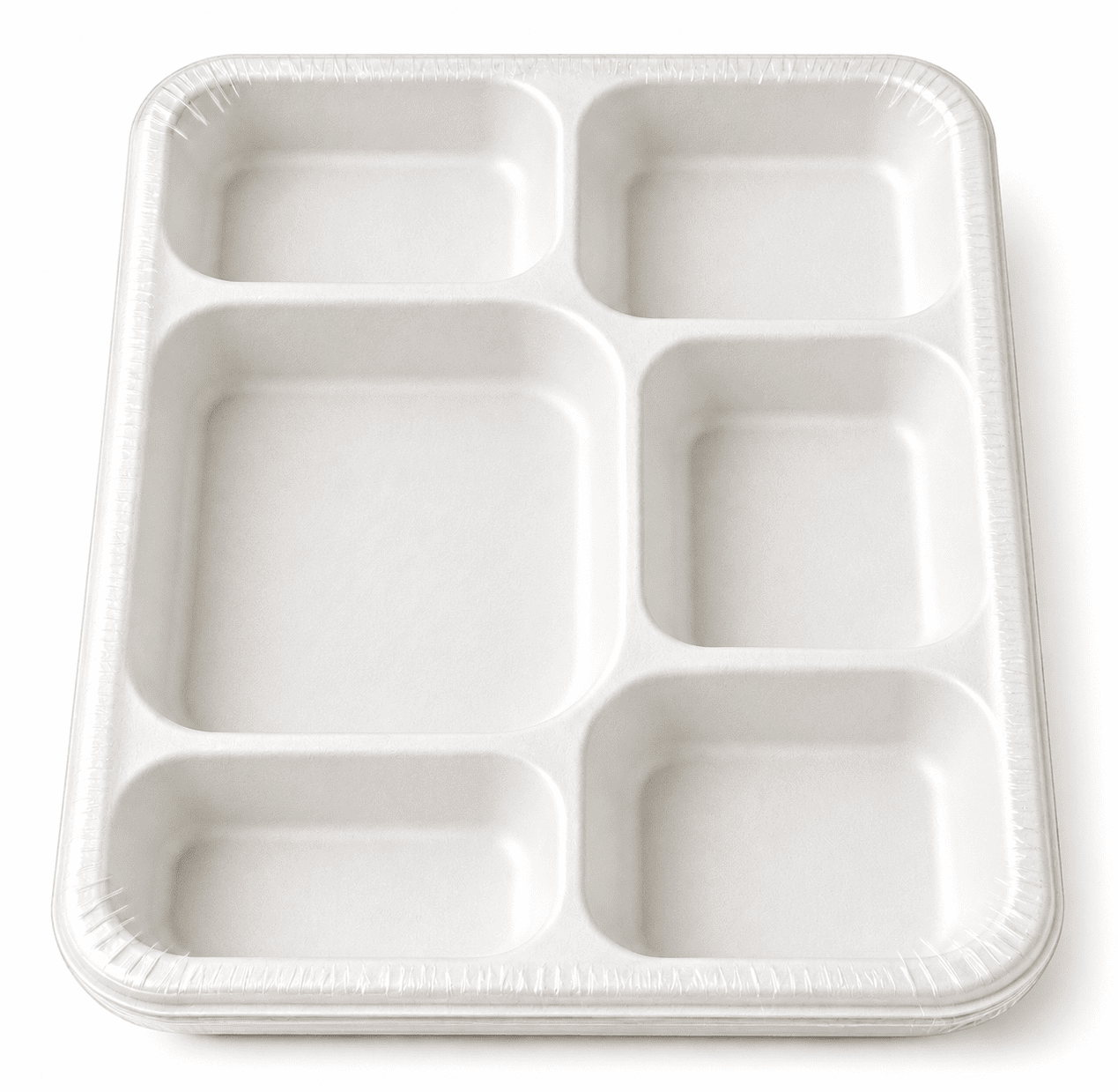 6" Comp Bagasse Plates (Box: 500 pieces)