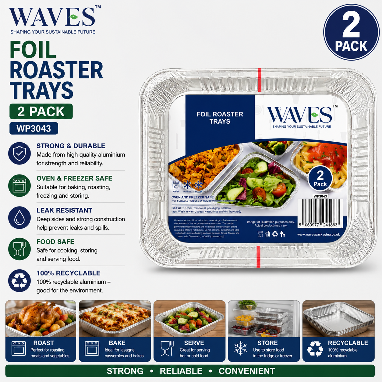 FOIL ROASTER TRAYS 2 PACK