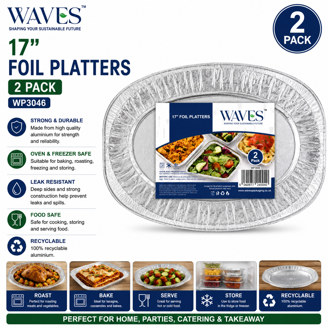 17” FOIL PLATTER 2 PACK