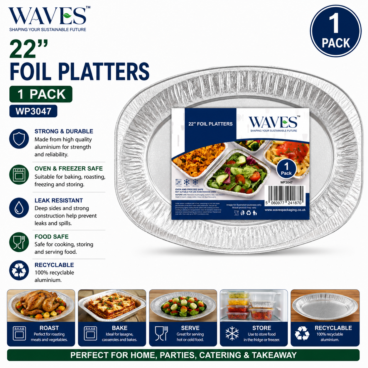 22" FOIL PLATTERS 1 PACK