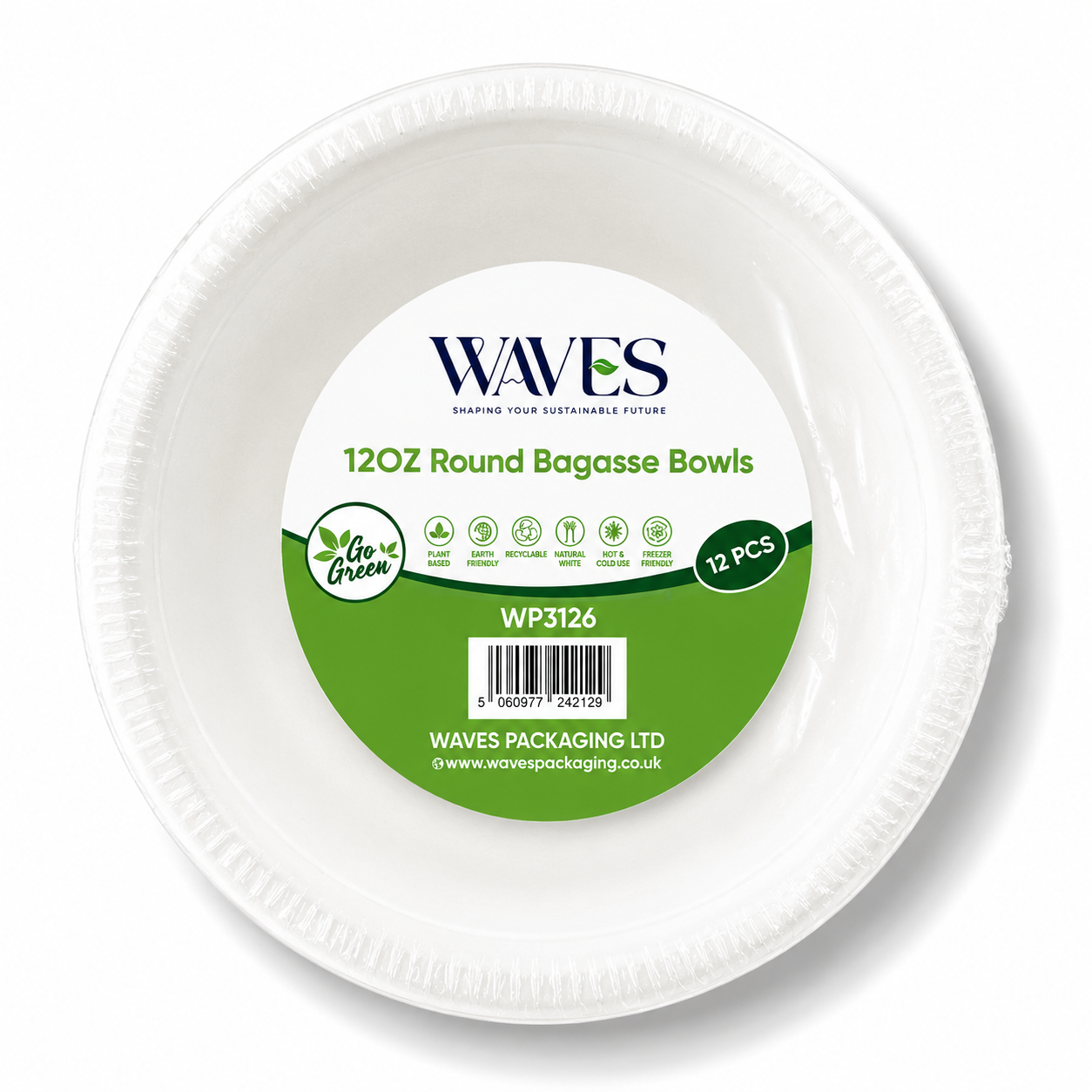 12oz (350ml) BAGASSE BOWL 12 PACK
