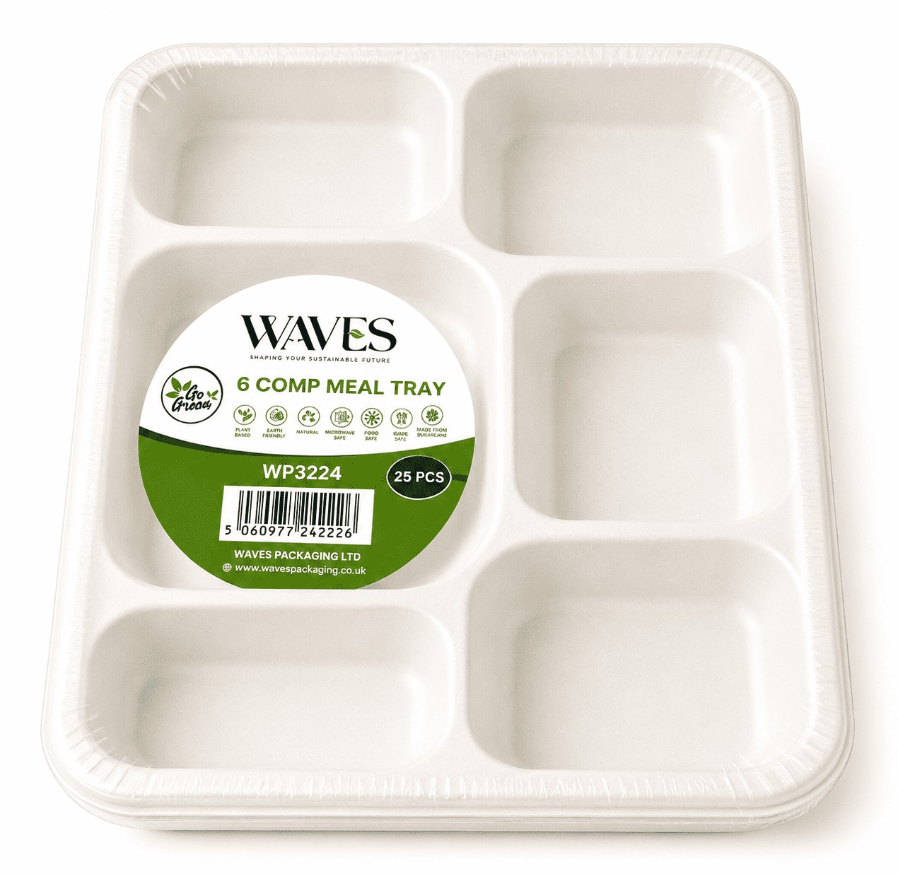 6 COMP MEAL TRAY 25 PACK